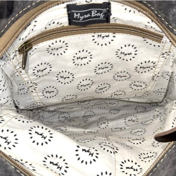 Myra Bag Coyote Bluff Fringed Leather, Weave and Calf Hair Crossbody Bag NWT - Picture 10 of 17